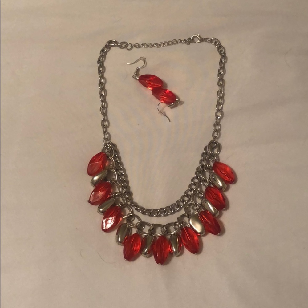 Necklace and earrings